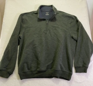 Arrow Saranac Dark Olive Green Fleece 1/4-Zip Pullover XXL Men - Picture 1 of 8