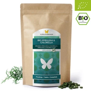 1kg BIO Spirulina & Chlorella Tabletten nach EU-Öko-Standard Presslinge Kapseln - Bild 1 von 6