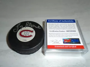 Larry Robinson Signed Montreal Canadiens Hockey Puck Autographed PSA/DNA COA 1O - Picture 1 of 4