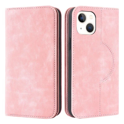 适用于苹果 iPhone 14 Plus 13 12 Pro Max Mag 安全充电皮革卡超薄保护壳 — 第 1/4 张图片