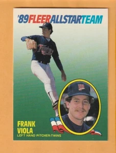 Frank Viola Minnesota Twins 1989 Fleer All-Stars #12 St. John's Red Storm - Imagen 1 de 2