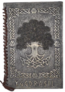Notizbuch Ygdrasil Lebensbaum Fantasy Buch LARP Cosplay Wikinger Loki Thor - Picture 1 of 4
