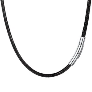 PROSTEEL Mens Leather Necklace For Men Cord 3mm Thick 30 Inch Long Leather Rope - Picture 1 of 6