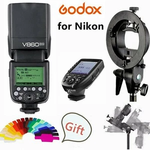 Godox V860II-N TTL Speedlite + Xpro-N-Auslöser + Blitzhalterungshalter Set Nikon - Bild 1 von 12