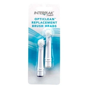 InterPlak OptiClean Replacement Brush Heads Electrical Toothbrush 2 Ct 6 Pack - Picture 1 of 2