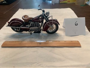 Franklin Mint 1942 Indian Die Cast Motorcycle 1:10 Model 442 Original Box - Picture 1 of 1