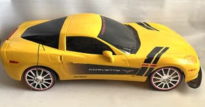 New Bright Corvette C6R S-1 Sport One Yellow Black R/C Car Parts Repair Untested - Picture 1 of 20