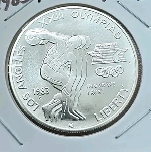 1983 P LA Olympiad US Commemorative Silver Proof Dollar Uncirculated Coin - Picture 1 of 2