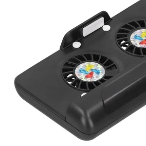 Multi Functional Non Slip Double Fan Radiator Heat Dissipation Backclip Mobi NEW - Afbeelding 1 van 12