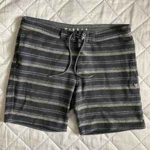 Vissla Walk Shorts Herren groß schwarz orange gestreift Köcher Sofa Surfer Frottee 8 Zoll - Bild 1 von 12