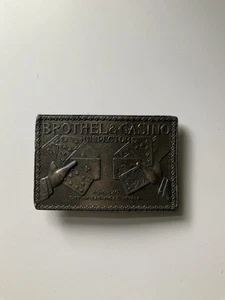 Brothel Casino Inspector Belt Buckle Vintage Las Vegas Style Belt Buckle 1970’s - Picture 1 of 3