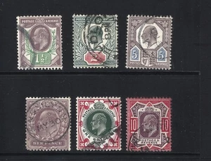 GB KE7th SOMERSET HOUSE PRINTINGS 6 stamps 1 1/2d 2d 5d 6d 10d 1s cv £160+ Fine - Picture 1 of 2