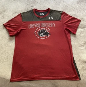 Under Armour Chapman University Panthers XL HeatGear T-Shirt Red Gray NCAA - Picture 1 of 6