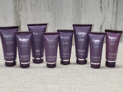 Asprey London Purple Water Hair Shampoo Conditioner Shower Gel Lotion Travel Lot - Image 1 of 4