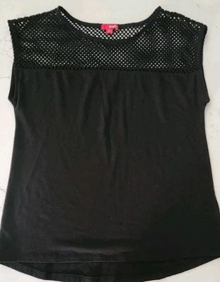 Винтажный Y2K бонго черный рыболовная сеть верхний кибер гранж маленький эмо рыболовная сеть рейв - Изображение 1 из 3