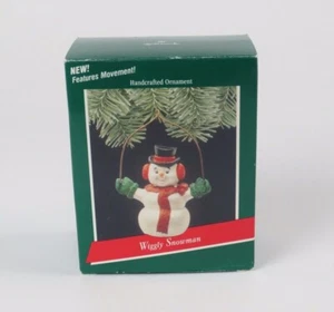 Hallmark 1989 Wiggly pupazzo di neve ornamento ricordo artigianale - Foto 1 di 6