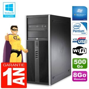 PC Tour HP Compaq 8200 Intel G630 Ram 8Go Disque 500 Go Graveur DVD Wifi W7