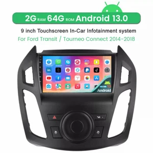 Radio estéreo para automóvil para Ford Transit Connect 2014-2018 64 GB Android 13,0 GPS navegación - Imagen 1 de 23