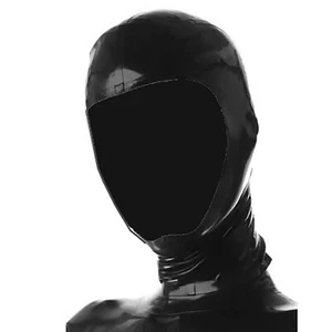 Adult Unisex Head Cover Stretchy Open Face Mask Latex Hood Headcover Carnival - Picture 1 of 27