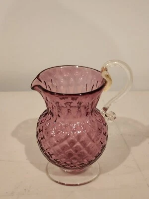 Jarra victoriana de vidrio soplado de arándano crema *ENVÍO GRATUITO INCLUIDO  Foto 1 de 4