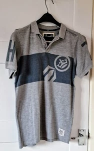 MENS - Grey Polo Shirt/Top - CROSSHATCH Black LABEL- Size S - Picture 1 of 8
