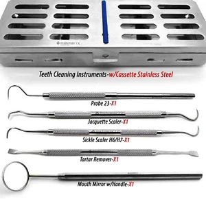 Kit pulizia denti denti denti dentista rimozione placca filo interdentale strumento dentista 6 pz - Foto 1 di 7