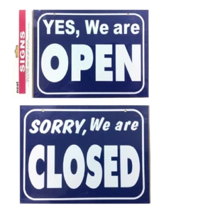 Open / Closed Sign Double sided  Hanging Shop Sign - Shop Window / Door Sign - Picture 1 of 6