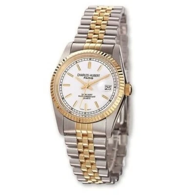 Reloj para hombre Charles Hubert chapado en IP esfera blanca Foto 1 de 4