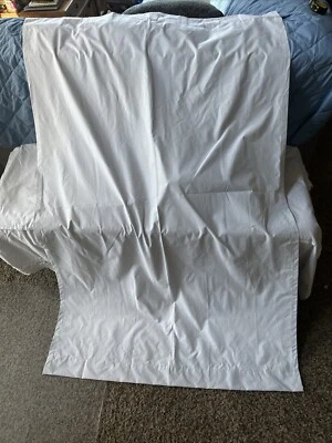 White Polyester Black Out Drape Curtain 40” Wide And 62” Long - Image 1 of 3