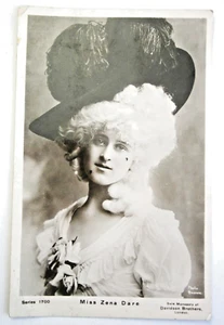 220. Cartolina fotografica reale dell'attrice inglese Miss Zena Dare dei primi '900 - Foto 1 di 3