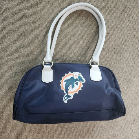 MIAMI DOLPHINS PURSE HANDBAG CLUTCH ATTIRE NFL FOOTBALL TEAM SPRIT RETRO LOGO Cover