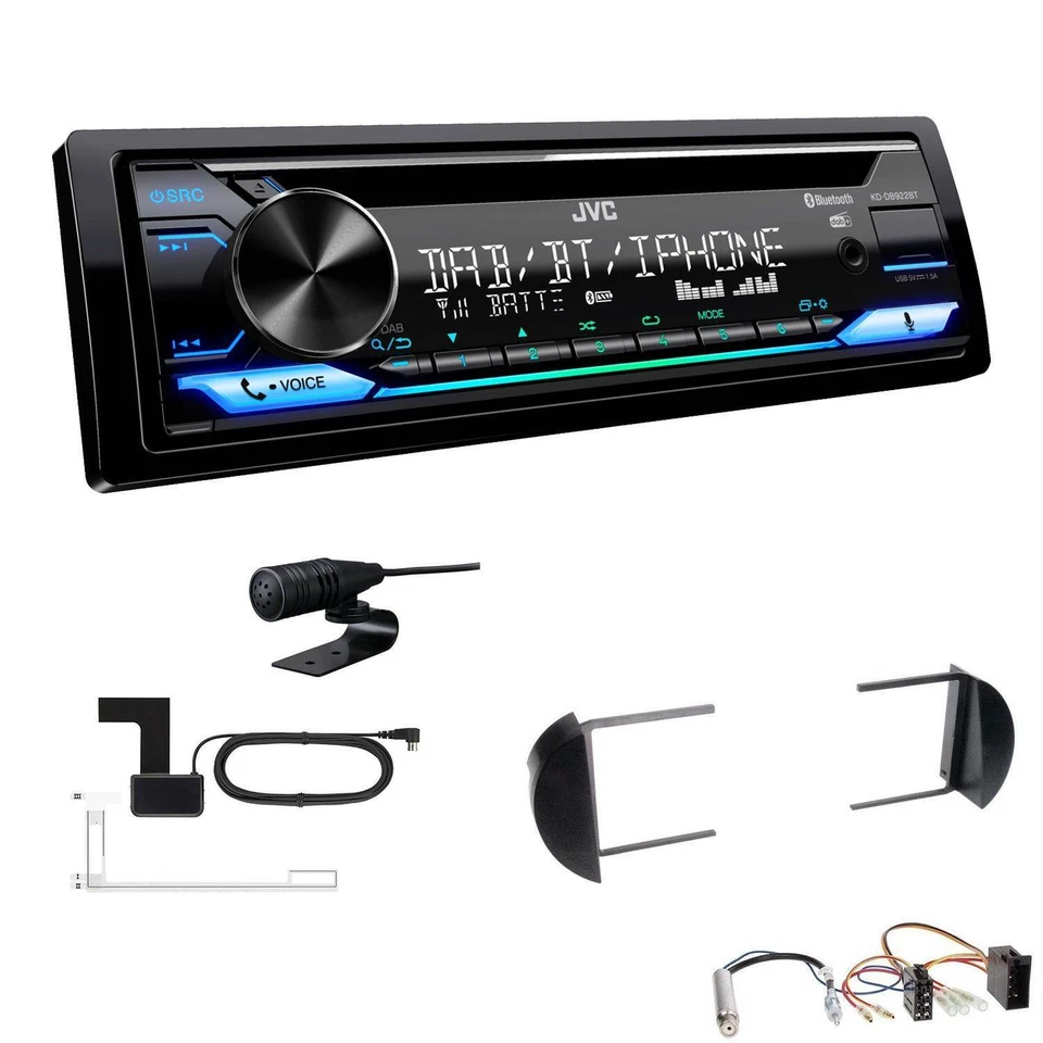 JVC KD-DB922BT Autoradio DAB Bluetooth für Volkswagen VW Beetle Cabrio