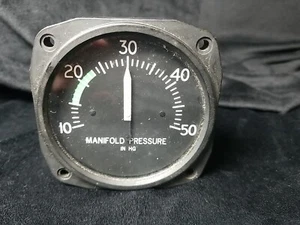 Vintage Aircraft Aviation Gauge Used As Is Untested Manifold Pressure IN HG - Picture 1 of 6