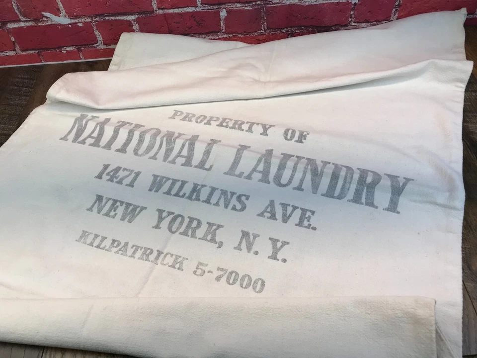 RARO De Colección - BOLSA DE LAVANDERÍA NACIONAL 1471 Wilkins Ave. NUEVA YORK Kilpatrick 5-7000 Foto 1 de 4
