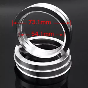 4pcs Alloy Customize Made Wheel Spacer Spigot Hub Centric Rings 73.1mm to 54.1mm - Picture 1 of 9