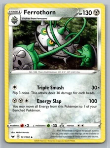 Juego de cartas coleccionables Pokémon raro espada y escudo Ferrothron 131/202 2020 - Imagen 1 de 2