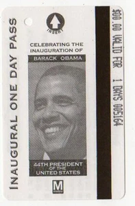 Pase de tránsito de un día inaugural Barack Obama & Joe Biden 2009 - Imagen 1 de 2