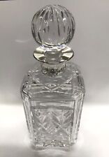Sterling Silver Collar Cut Glass Decanter ( Beautiful )
