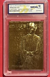 Score Board 23 KT Gold Princess Leía 1996 #/10.000 gema MT 10 edición Darth Vader - Imagen 1 de 3