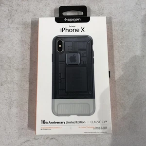Neu im Karton Spigen iPhone X 10th Anniversary Limited Edition C1 Hülle G3 schwarz - Bild 1 von 4