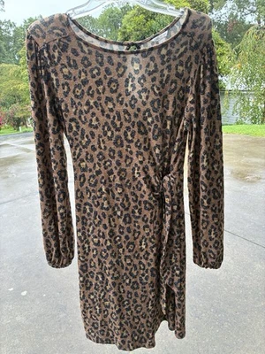 CATO Leopard Animal Print  Light Weight Women’s Dress Size Small modest church - Image 1 of 4