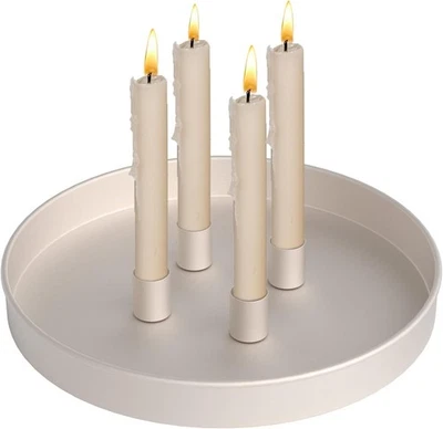 Magnet Kerzentablett 23,6cm rund mit 4 Haltern Kerzenständer Adventskranz Deko - Bild 1 von 4
