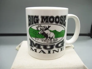 Taza de cerámica Big Moose Maine blanca grande taza de té de café taza - Imagen 1 de 7