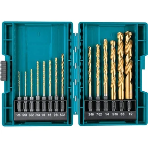 Makita Impact Gold 14 Pc. (B-65399)Titanium Drill Bit Set, 1/4 In. Hex Shank - Picture 1 of 4