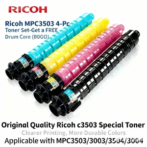 Ricoh MPC3503 Toner Set + FREE Drum Core - Picture 1 of 10