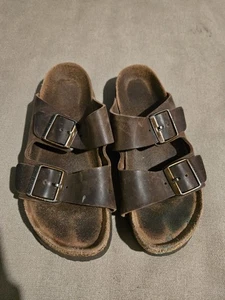 Birkenstock Arizona marrone scuro Birko-Flor larghezza stretta - taglia 35 - Foto 1 di 4