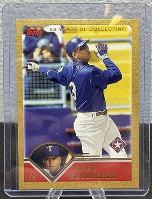 2003 Topps ALEX RODRIGUEZ Gold 1562/2003 Texas Rangers #1 - Image 1 of 3
