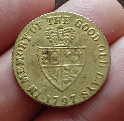 1797 George III In Memory Of The Good Old Days Gaming Spade Token GOOD CONDITION - Image 1 of 4