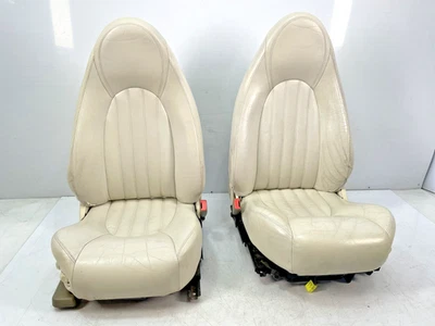 ✅97-02 OEM Jaguar XK8 Convertible Asiento Delantero Pasajero Conjunto Cuero * Foto 1 de 4