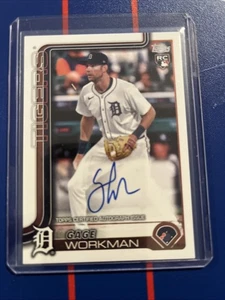 2025 Topps Update - Gage Workman #US-118 Autographs (AU, RC) Detroit Tigers - Bild 1 von 2